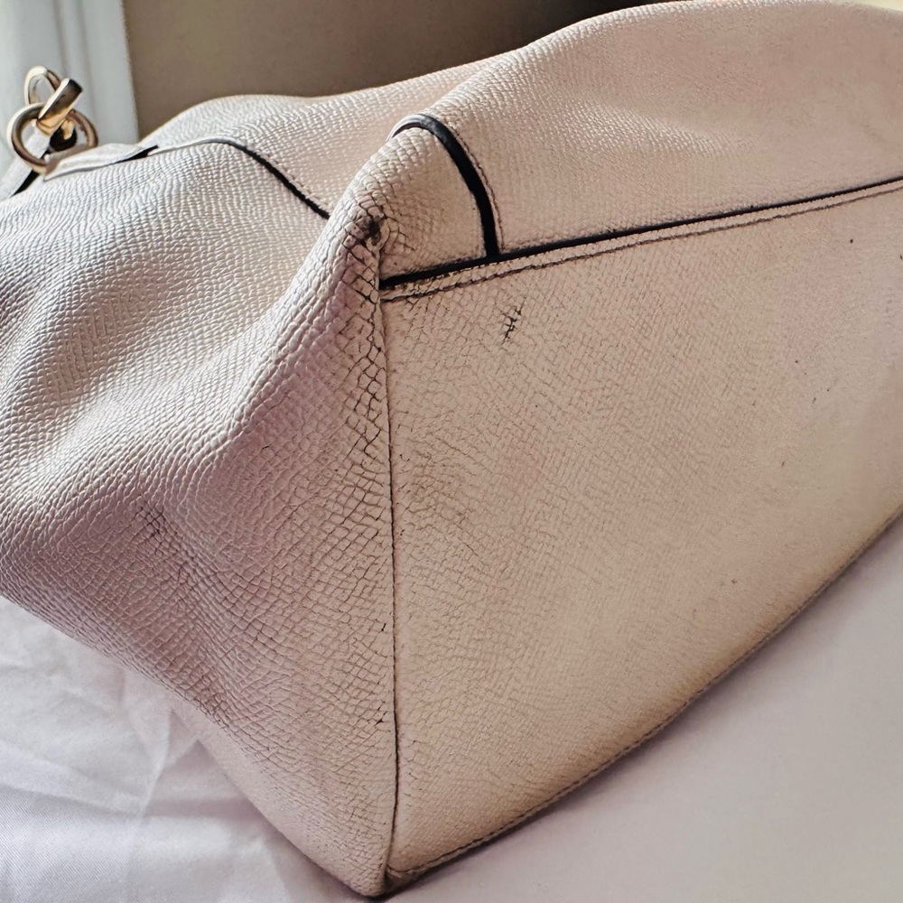 Vintage Coach Beige Leather Tote Bag - Picture 8 of 8